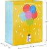 Hallmark Assorted Birthday Gift Bags (8 Bags: 4 Medium 9″, 4 Large 13″) Birthday Cake, Stripes, Balloons, Solids in Red, Yellow, Blue(Birthday Cake)