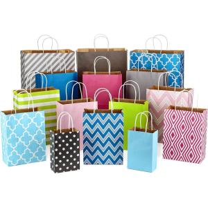Hallmark Pastel Gift Bags in Assorted Sizes (Pack of 12-5 Medium 8″, 4 Large 11″, 3 Extra Large 14″) for Baby Showers, Bridal Showers, Birthdays, Easter(Pack of 15)