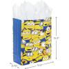 Hallmark 15″ Extra Large Gift Bag with Tissue Paper (Minions) for Kids, Birthdays, Christmas(Minions)