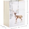 Hallmark 17″ Oversized Holiday Gift Bags (3 Bags: Dark Gray and White Happy Holidays, Winter Deer, Pink Poinsettias) for Christmas, Winter Birthdays, Weddings