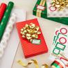 Hallmark Navy Blue Christmas Wrapping Paper Set (90 sq. ft. ttl, 10 Bows, 4 Ribbon Colors, 40 Gift Tag Stickers) Snowman, Stripes, Snowflakes, (0005JXW1198)(Red  Green and Gold)