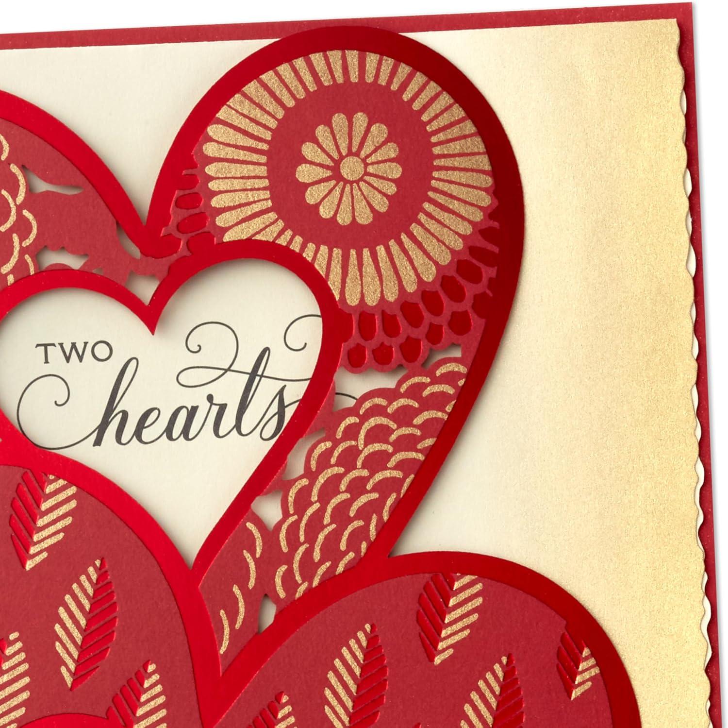 image:imageHallmark Valentines Day Card for Husband Wife Boyfriend Girlfriend Two HeartsTwo Hearts One Love