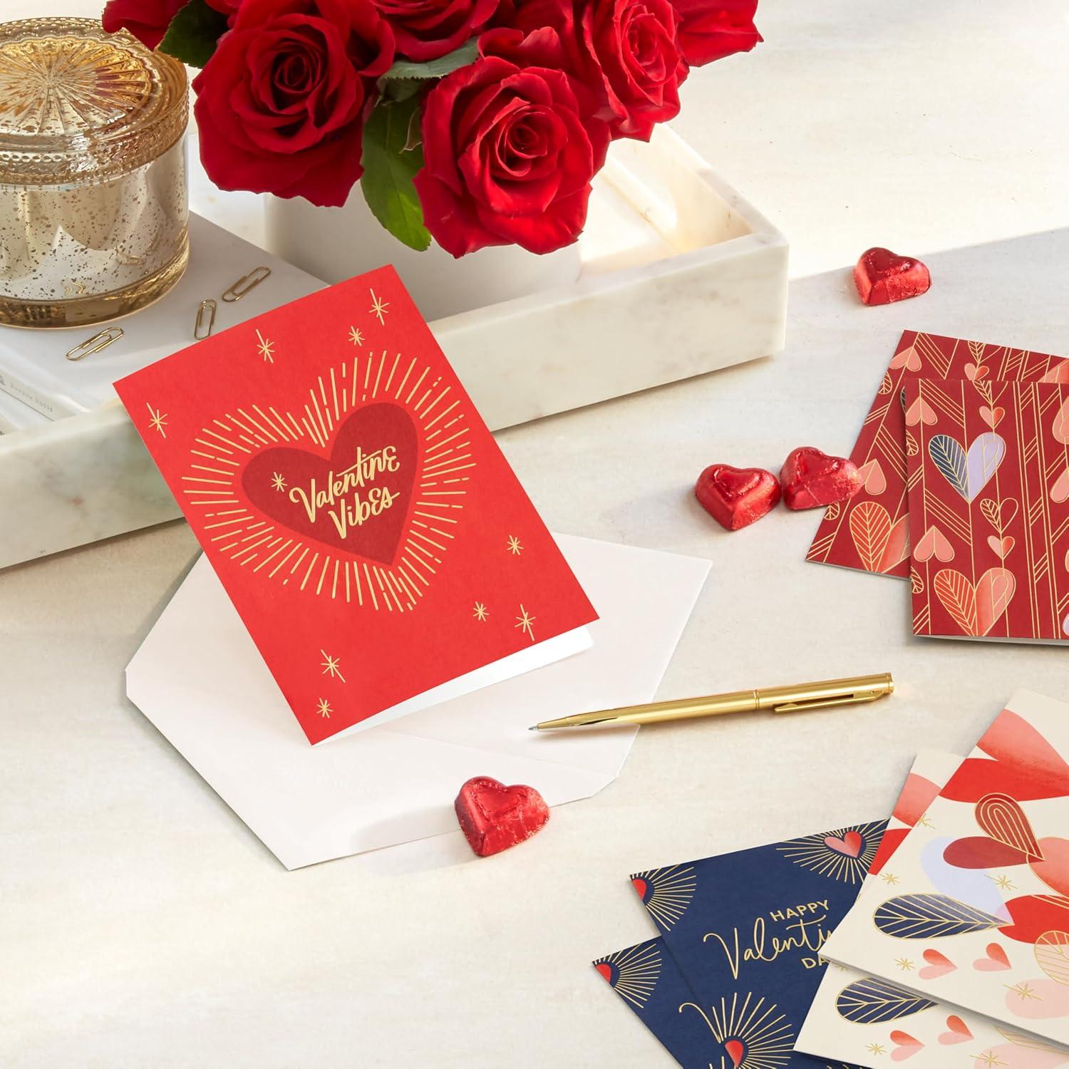 image:imageHallmark Valentines Day Cards Assortment 24 Cards and Envelopes Heart DecoValentine Heart Deco Card Assortment