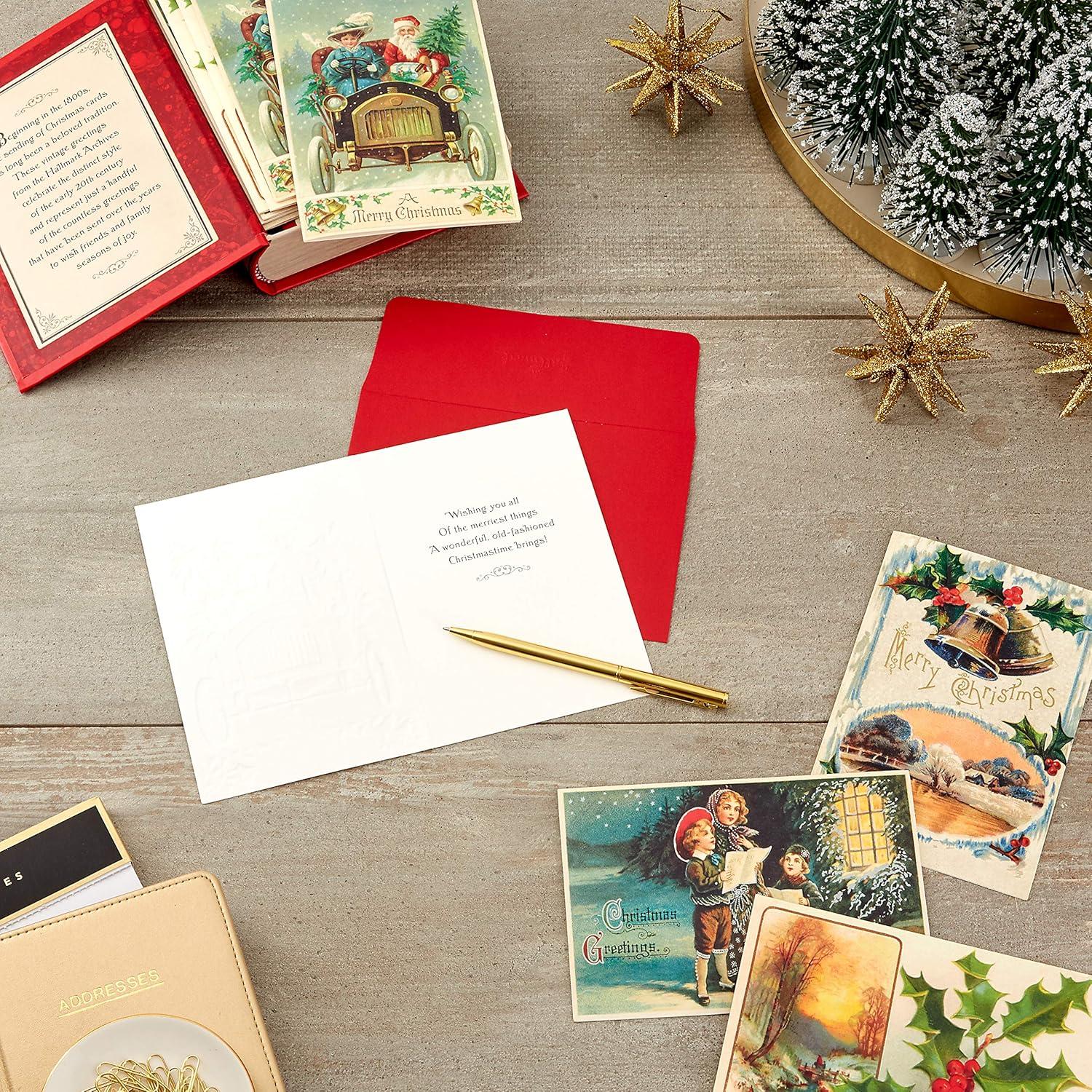 image:imageHallmark Valentines Day Cards Assortment 24 Cards and Envelopes Heart DecoVintage Christmas Book Box with Cards
