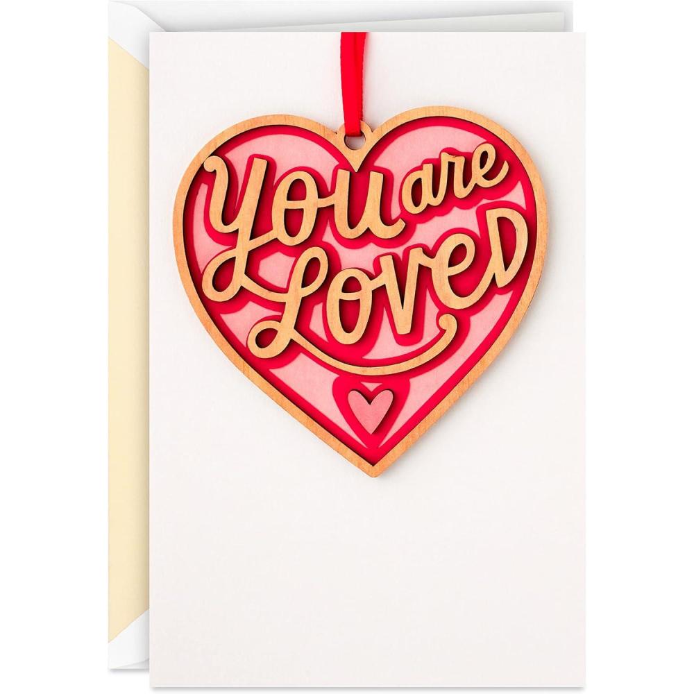 image:imageHallmark Signature Valentines Day Card Removable Heart OrnamentRemovable Hangable Heart You Are Loved