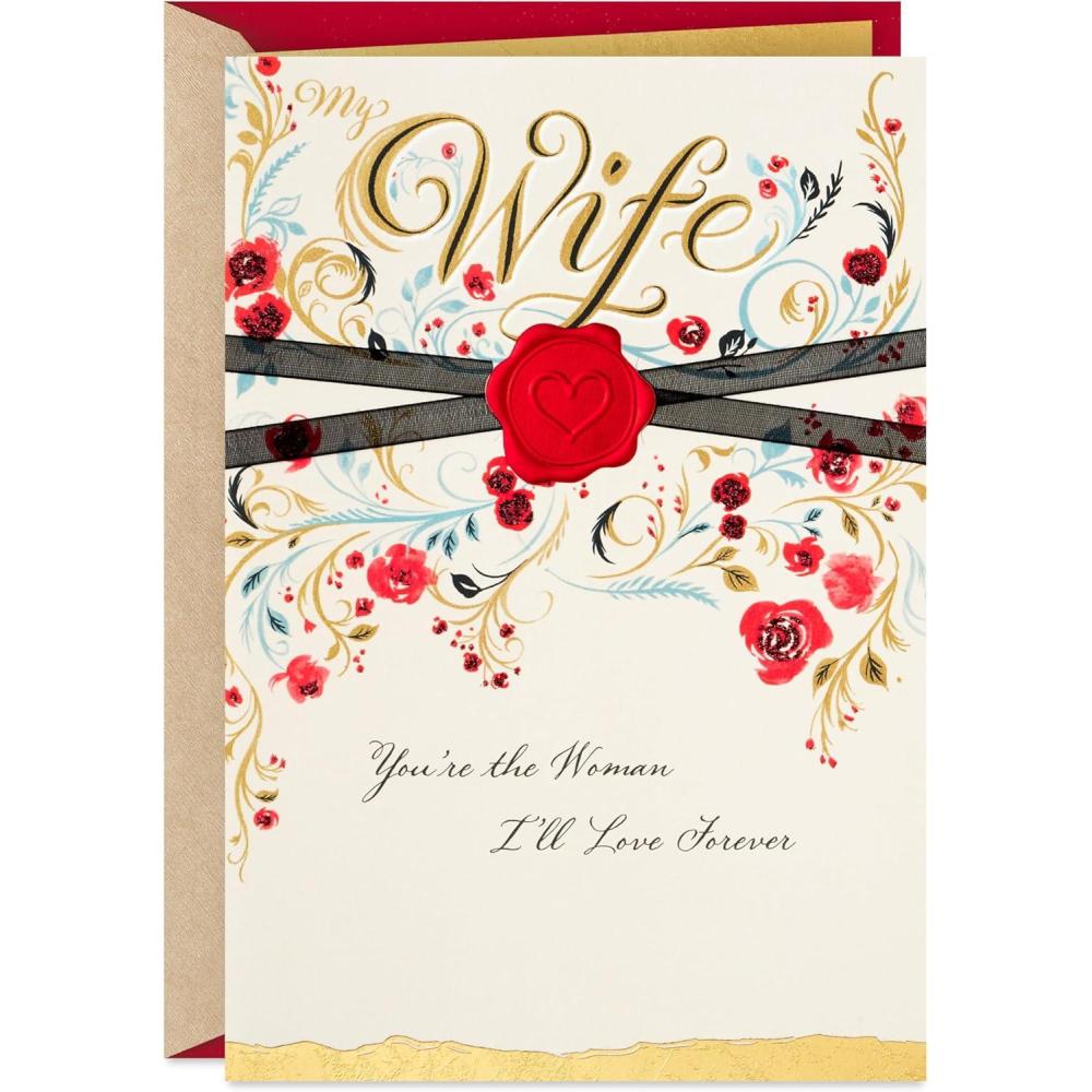 image:imageHallmark Valentines Day Card for Husband Wife Boyfriend Girlfriend Two HeartsWife Love Forever