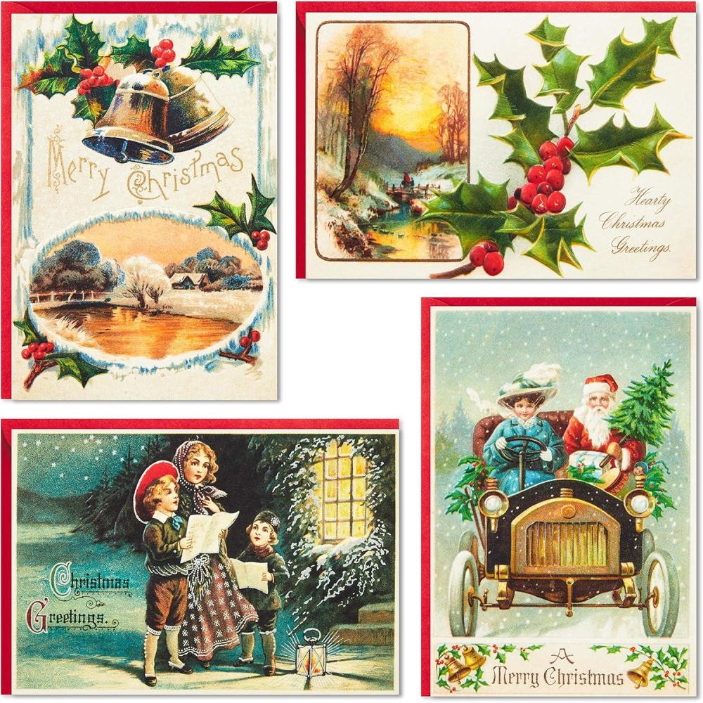 image:imageHallmark Valentines Day Cards Assortment 24 Cards and Envelopes Heart DecoVintage Christmas Book Box with Cards