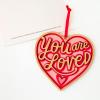 Hallmark Signature Valentines Day Card (Removable Heart Ornament)(Removable Hangable Heart  You Are Loved)
