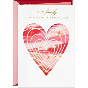 Hallmark Valentine’s Day Card for Family (Marble Heart)(Family  Marble Heart)