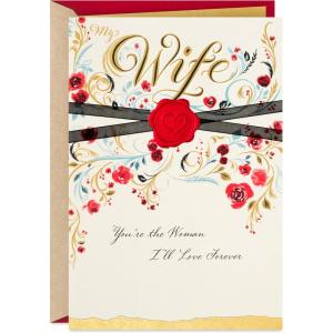 Hallmark Valentines Day Card for Husband, Wife, Boyfriend, Girlfriend (Two Hearts)(Wife  Love Forever)
