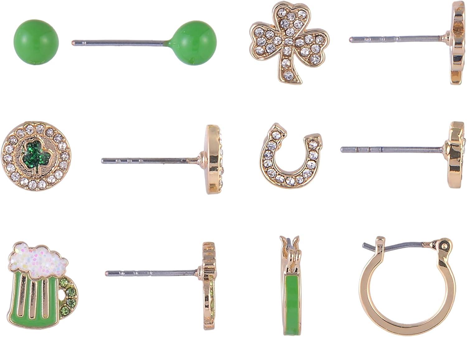 image:imageHallmark St Patricks Day 6 pair Stud Earring Set