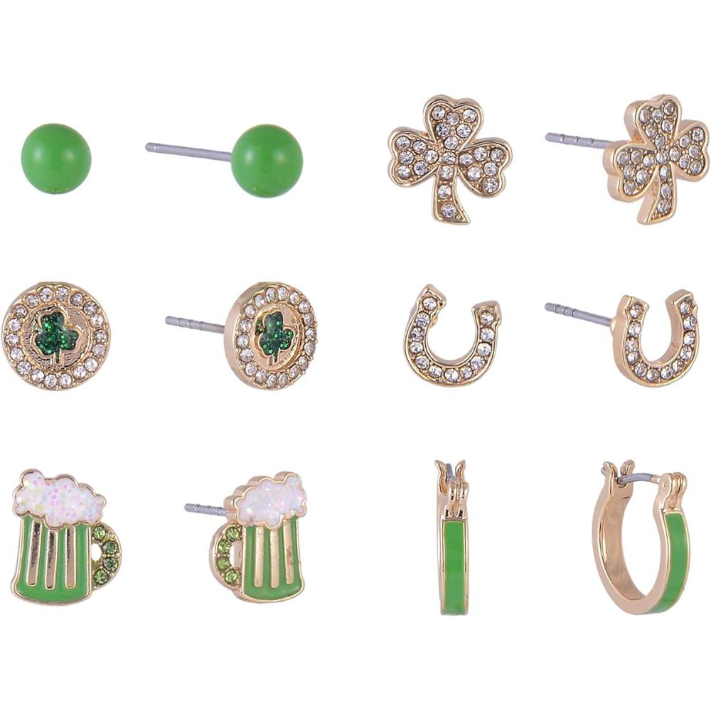 image:imageHallmark St Patricks Day 6 pair Stud Earring Set
