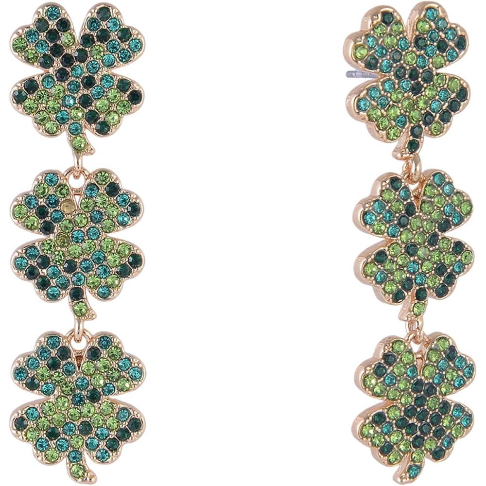 image:imageHallmark St Patricks Day Four Leaf Clover Linear Earrings