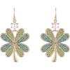 Hallmark St. Patrick’s Day Green Stone Four Leaf Clover Earrings