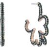 Hallmark St. Patrick’s Day Green Stone Shamrock Hoop Earrings