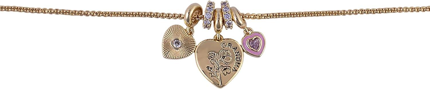 image:imageHallmark Mothers Day Gold Tone Grandma Cluster Charm Necklace and Earring Set