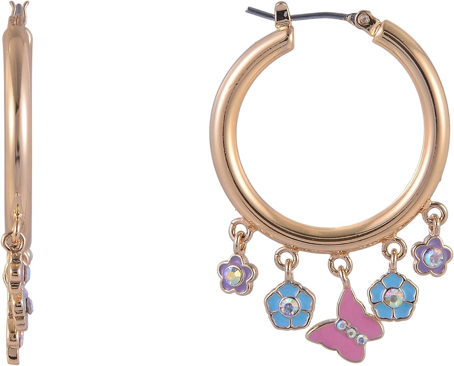 image:imageHallmark Mothers Day Gold Tone Hoop Earrings with Enamel Drops