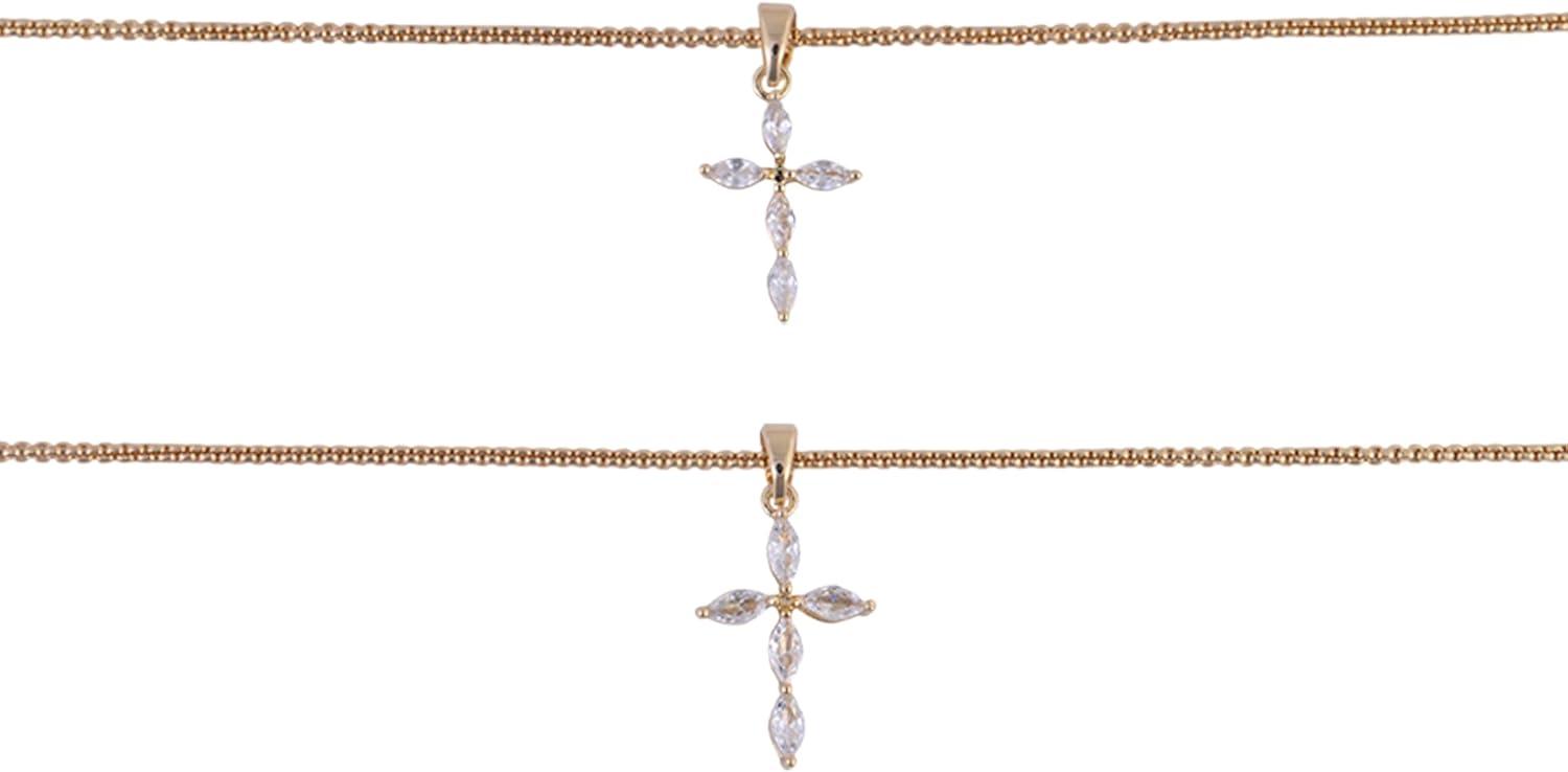image:imageHallmark Mothers Day Tear and Share Gold Tone Cross Pendant Necklaces