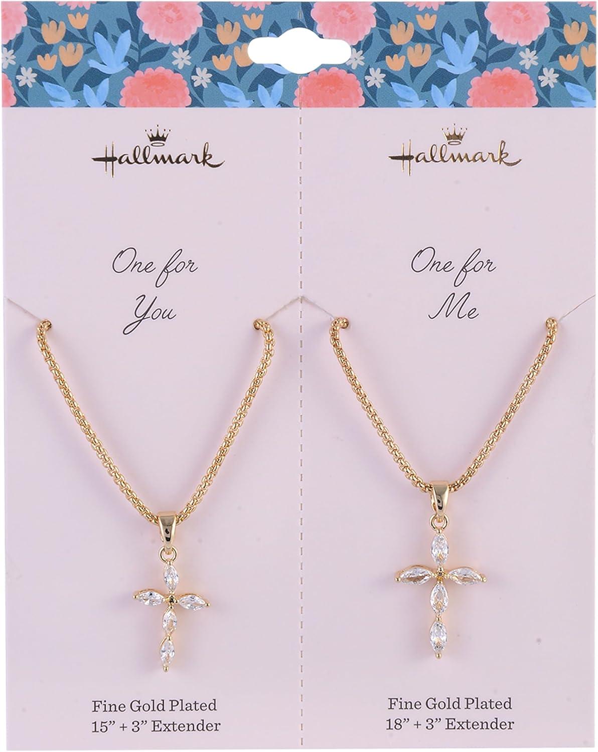 image:imageHallmark Mothers Day Tear and Share Gold Tone Cross Pendant Necklaces