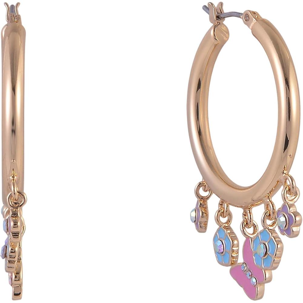 image:imageHallmark Mothers Day Gold Tone Hoop Earrings with Enamel Drops