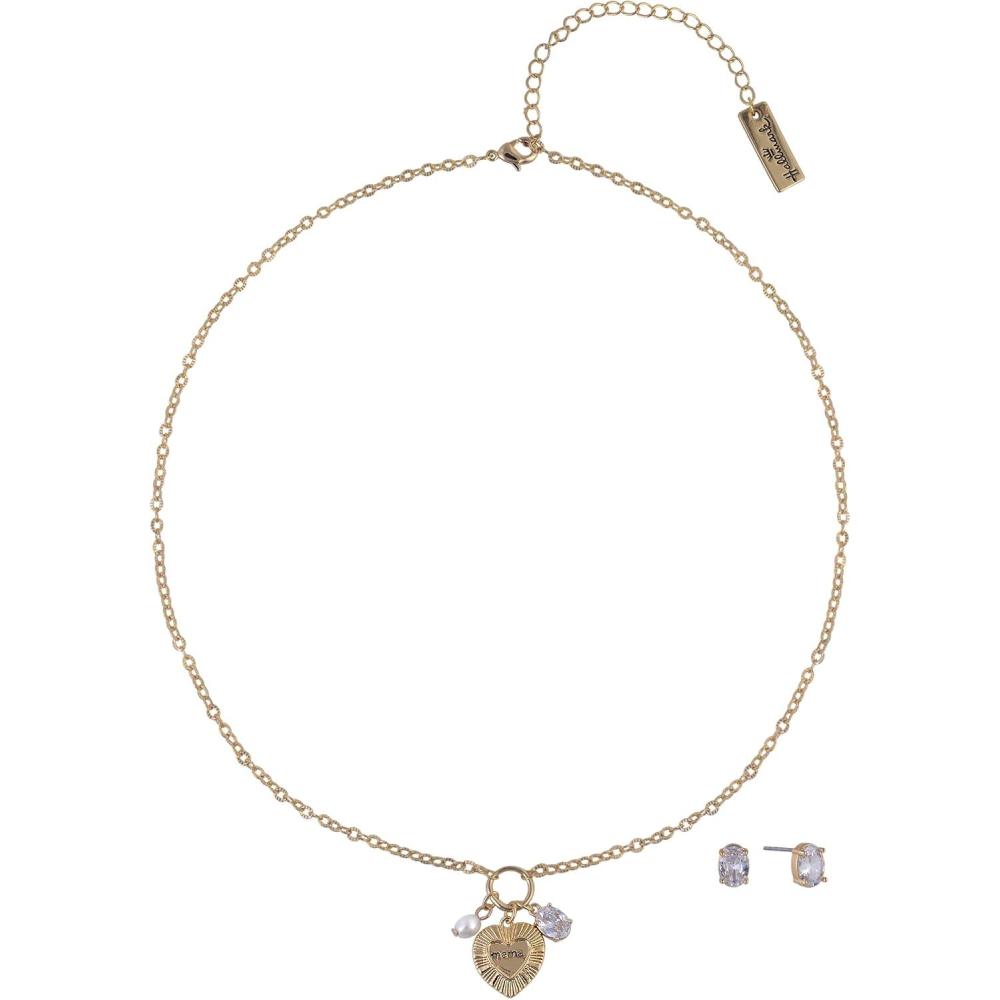 image:imageHallmark Mothers Day Gold Tone Mama Heart Pendant Necklace and Earring Set