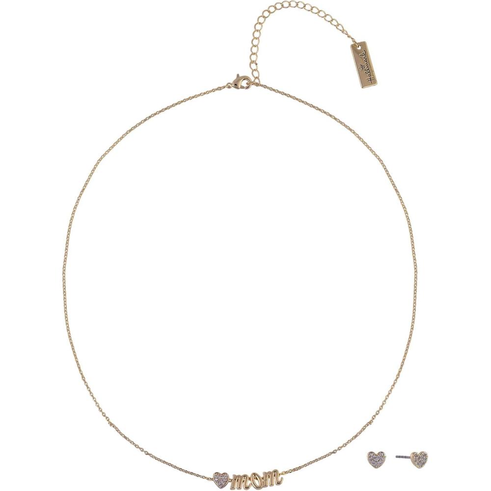 image:imageHallmark Mothers Day Silver Tone Mom and Heart Pendant Necklace and Earring Set