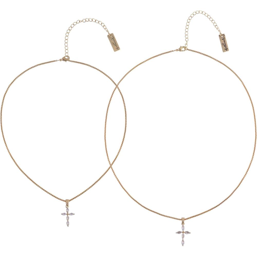 image:imageHallmark Mothers Day Tear and Share Gold Tone Cross Pendant Necklaces