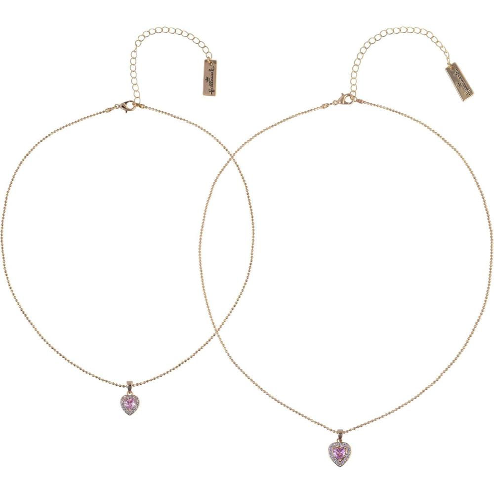 image:imageHallmark Mothers Day Tear and Share Gold Tone Pink Heart Pendant Necklaces
