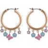 Hallmark Mother’s Day Gold Tone Hoop Earrings with Enamel Drops