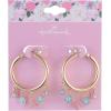 Hallmark Mother’s Day Gold Tone Hoop Earrings with Enamel Drops