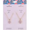 Hallmark Mother’s Day Tear and Share Gold Tone Pink Heart Pendant Necklaces