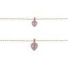 Hallmark Mother’s Day Tear and Share Gold Tone Pink Heart Pendant Necklaces