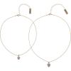 Hallmark Mother’s Day Tear and Share Gold Tone Pink Heart Pendant Necklaces