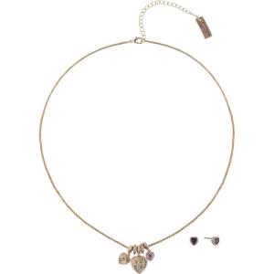 Hallmark Mother’s Day Gold Tone Grandma Cluster Charm Necklace and Earring Set
