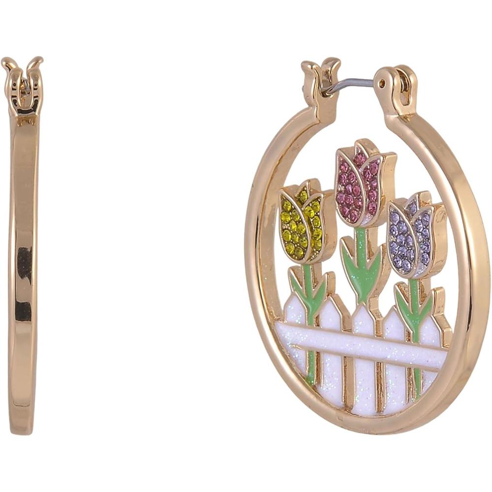 image:imageHallmark Tulip Theme Hoop Earrings