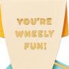 Hallmark Kids Easter Card, Wheely Fun (Die-Cut Bunny on Scooter with Removable Carrot Card) for Son, Daughter, Grandchild