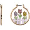 Hallmark Tulip Theme Hoop Earrings