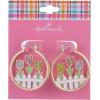 Hallmark Tulip Theme Hoop Earrings