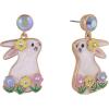 Hallmark Easter Bunny and Flower Earrings