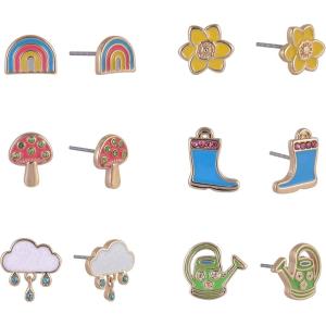 Hallmark 6 pack Easter Spring Stud Earring Set