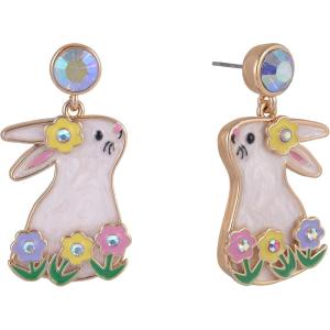 Hallmark Easter Bunny and Flower Earrings