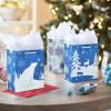 Hallmark 13″ Christmas Gift Bags – Snowflakes on Blue, Polar Bear, Snowy Woodland Scene (3 Large Blue Bags) for Holiday Parties, Winter Birthdays, Baby Showers(138)