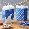 Hallmark 13″ Christmas Gift Bags – Snowflakes on Blue, Polar Bear, Snowy Woodland Scene (3 Large Blue Bags) for Holiday Parties, Winter Birthdays, Baby Showers(4 Count (Pack of 1))