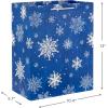 Hallmark 13″ Christmas Gift Bags – Snowflakes on Blue, Polar Bear, Snowy Woodland Scene (3 Large Blue Bags) for Holiday Parties, Winter Birthdays, Baby Showers(1 Count (Pack of 3))