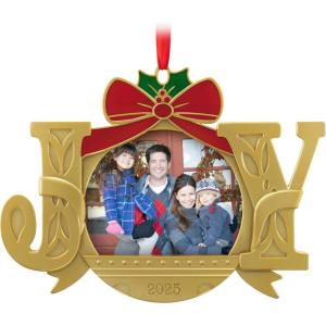 Hallmark Keepsake Christmas Family Ornament 2025, A Joy to Behold 2025 Photo Frame, Metal(2025 A Joy to Behold)