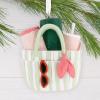 Hallmark Christmas Ornament, Beach Bag Ornament, Beach Gifts