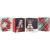 Hallmark 13″ Large Christmas Gift Bag Bundle (3 Bags: Joy Wreath on Gray, Rustic Santa with Tree, Happy Holidays on Red) for Friends, Family, Teachers, Coworkers(1 Count (Pack of 4))