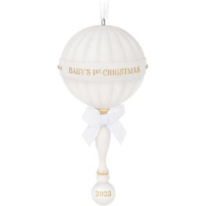 Hallmark Keepsake Christmas Ornament 2025, Baby Boy’s First Christmas Elephant 2025(2023 Baby Rattle)