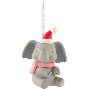 Hallmark Keepsake Christmas Ornament 2025, Baby Boy’s First Christmas Elephant 2025(Baby Girl’s First Christmas)