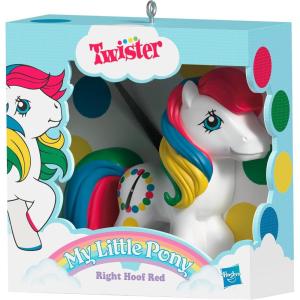 Hallmark Keepsake Christmas Ornament, Hasbro Festive Furby, Nostalgia Gifts(Retro Twister Right Hoof Red)
